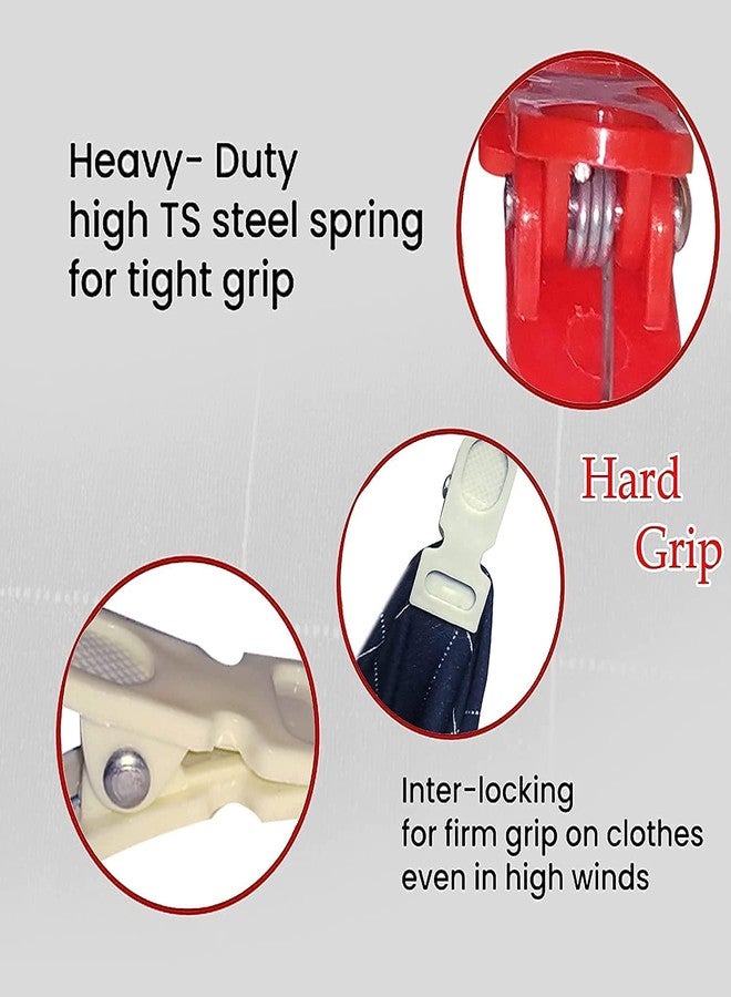 Aashu Clothes Clip,Pegs,Pin,Clip for Cloth Drying and Hanging,Pack of 48 Pcs - Image 2